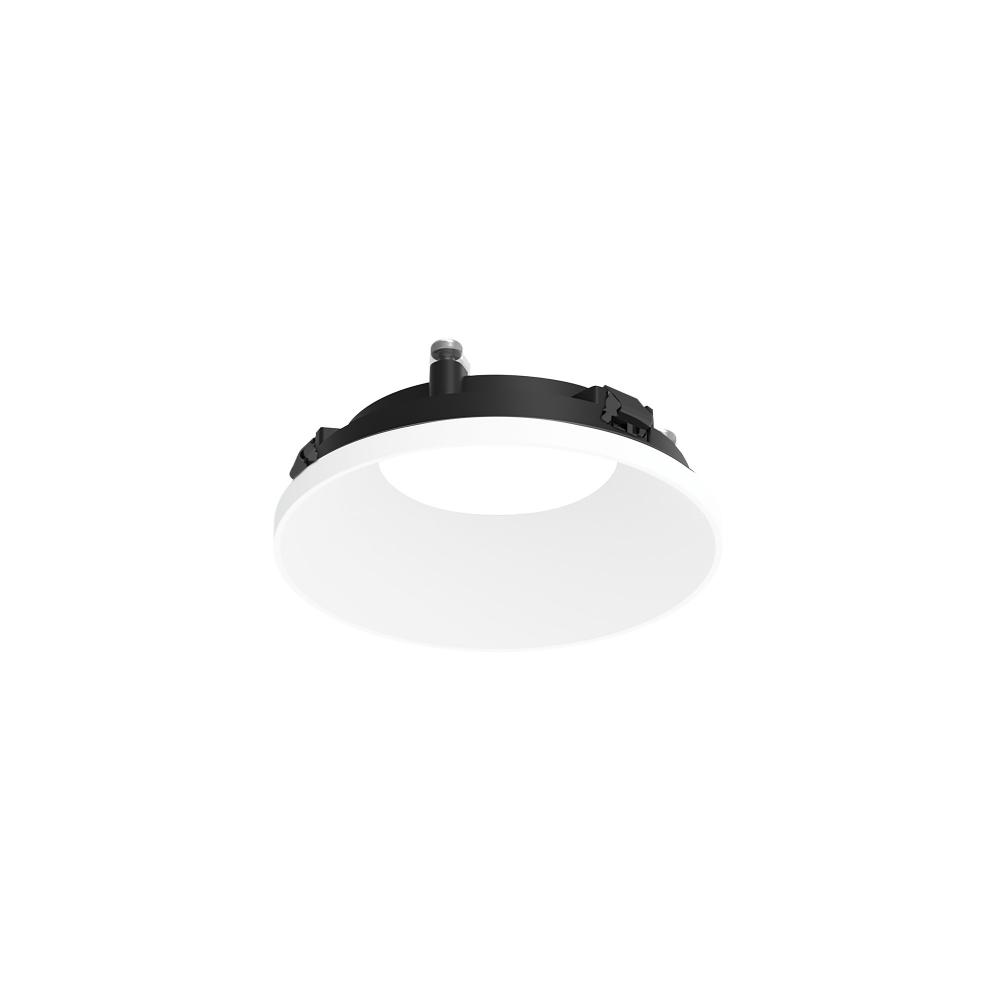 3" Apollo Round Flangeless Downlight Trim with Frosted Lens, White Finish