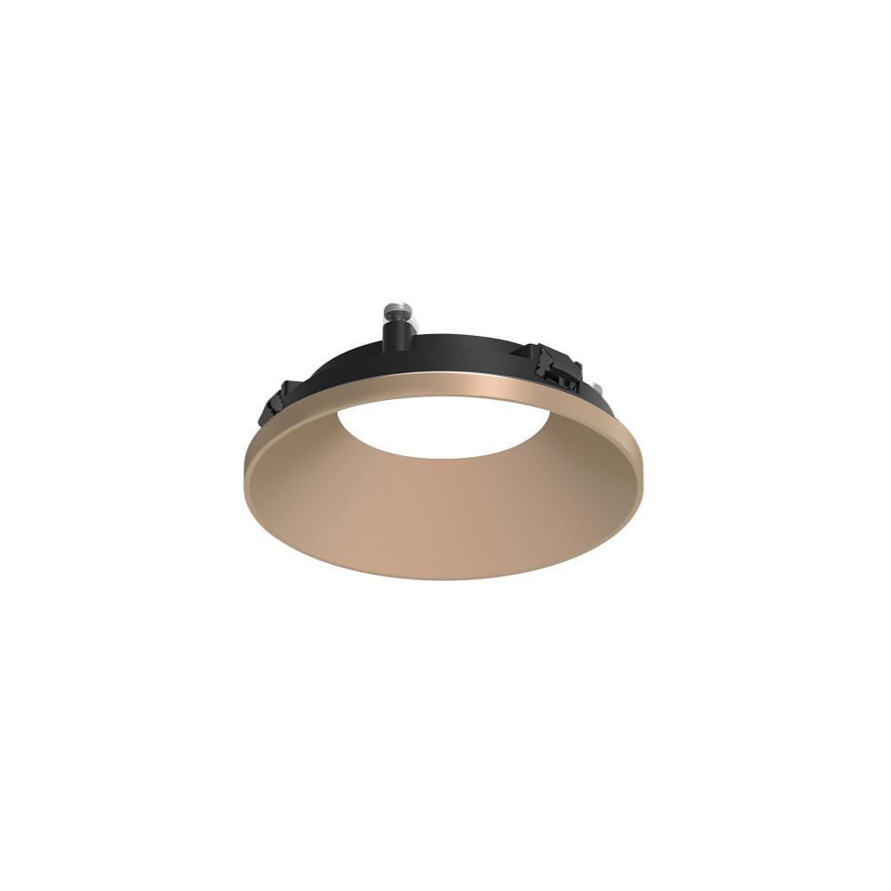 3" Apollo Round Flangeless Downlight Trim with Frosted Lens, Wheat Diffused Finish