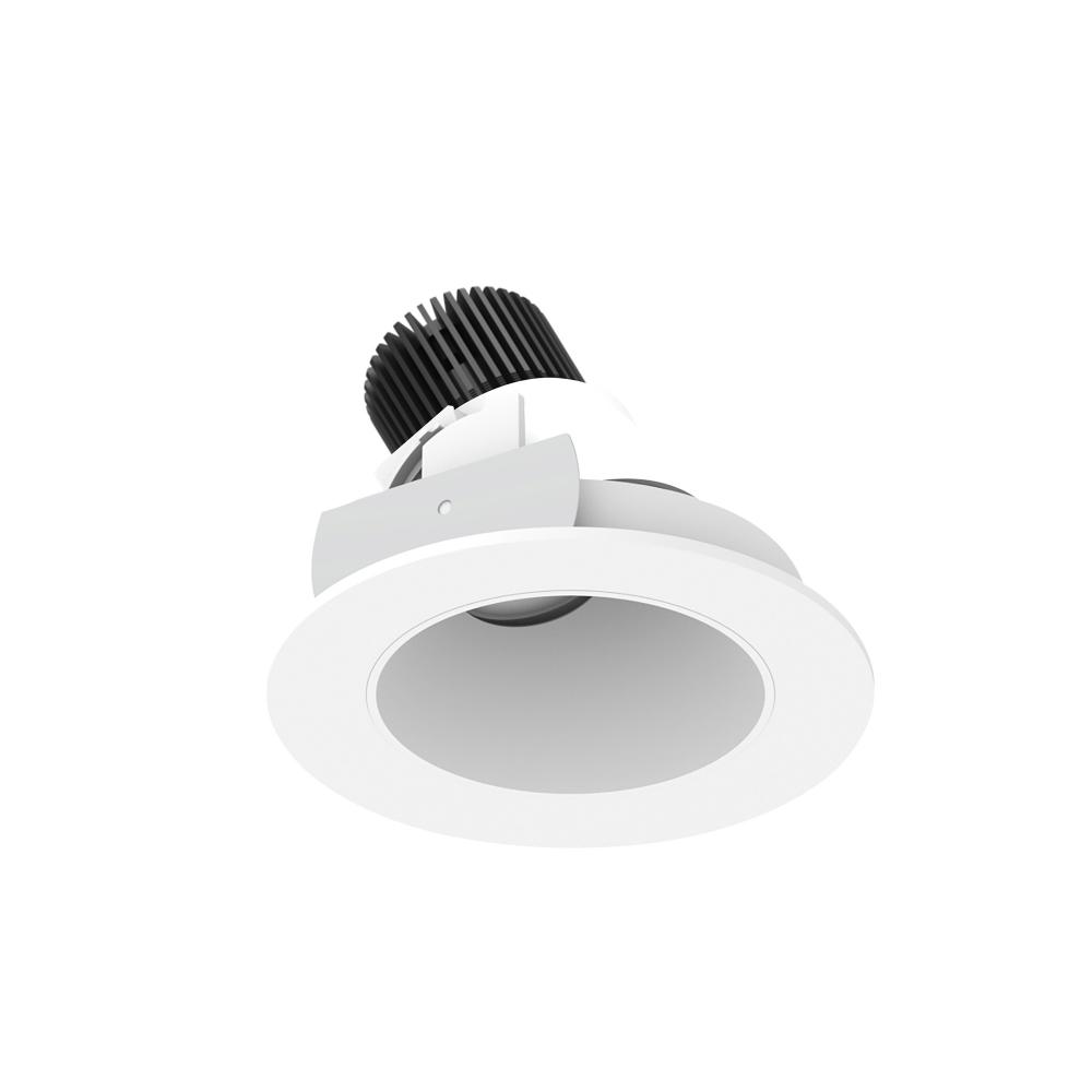 4" Iolite LED Round Adjustable Slot, 10-Degree Optic, 850lm / 12W, 3500K, Matte Powder White