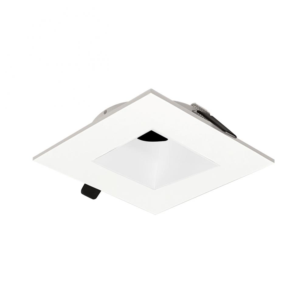 2" Iolite Can-less Square Downlight Trim, White finish