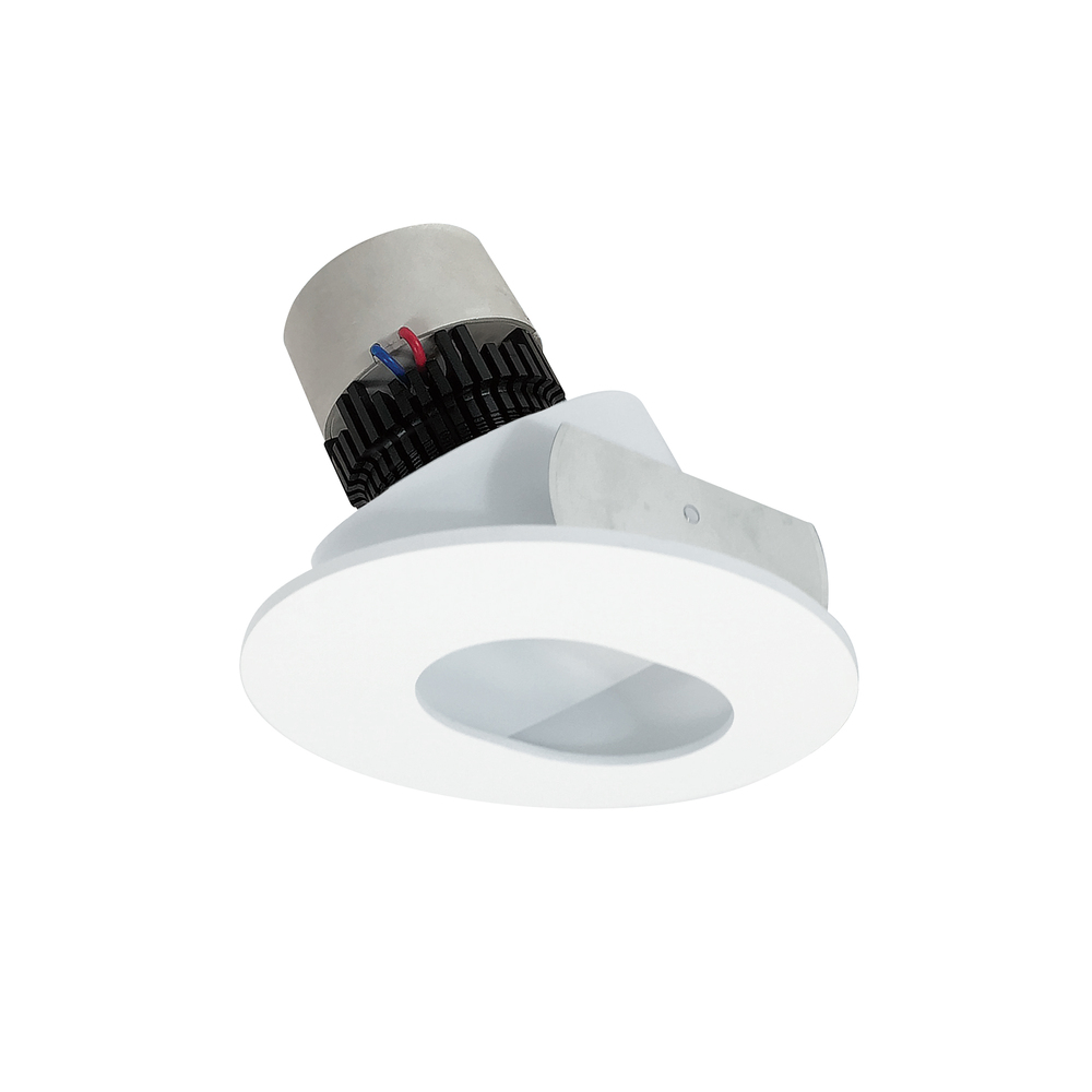 4" Pearl 120V LED Round Adjustable Slot Aperture Retrofit, 950lm / 10W, 2700K, Bright White Slot