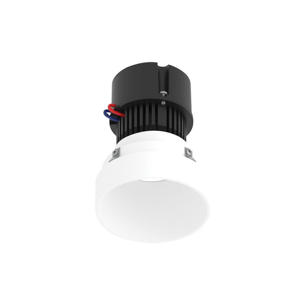 4" Pearl 120V LED Round Trimless Retrofit Downlight, 1150lm / 10W, 3000K, Bright White Finish