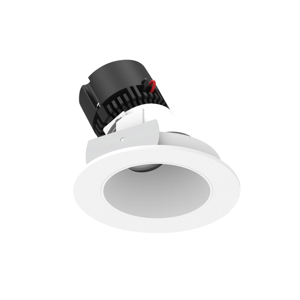 4" Pearl 12V LED Round Adjustable Slot Retrofit, 1050lm / 10W, 3500K, Bright White Reflector /