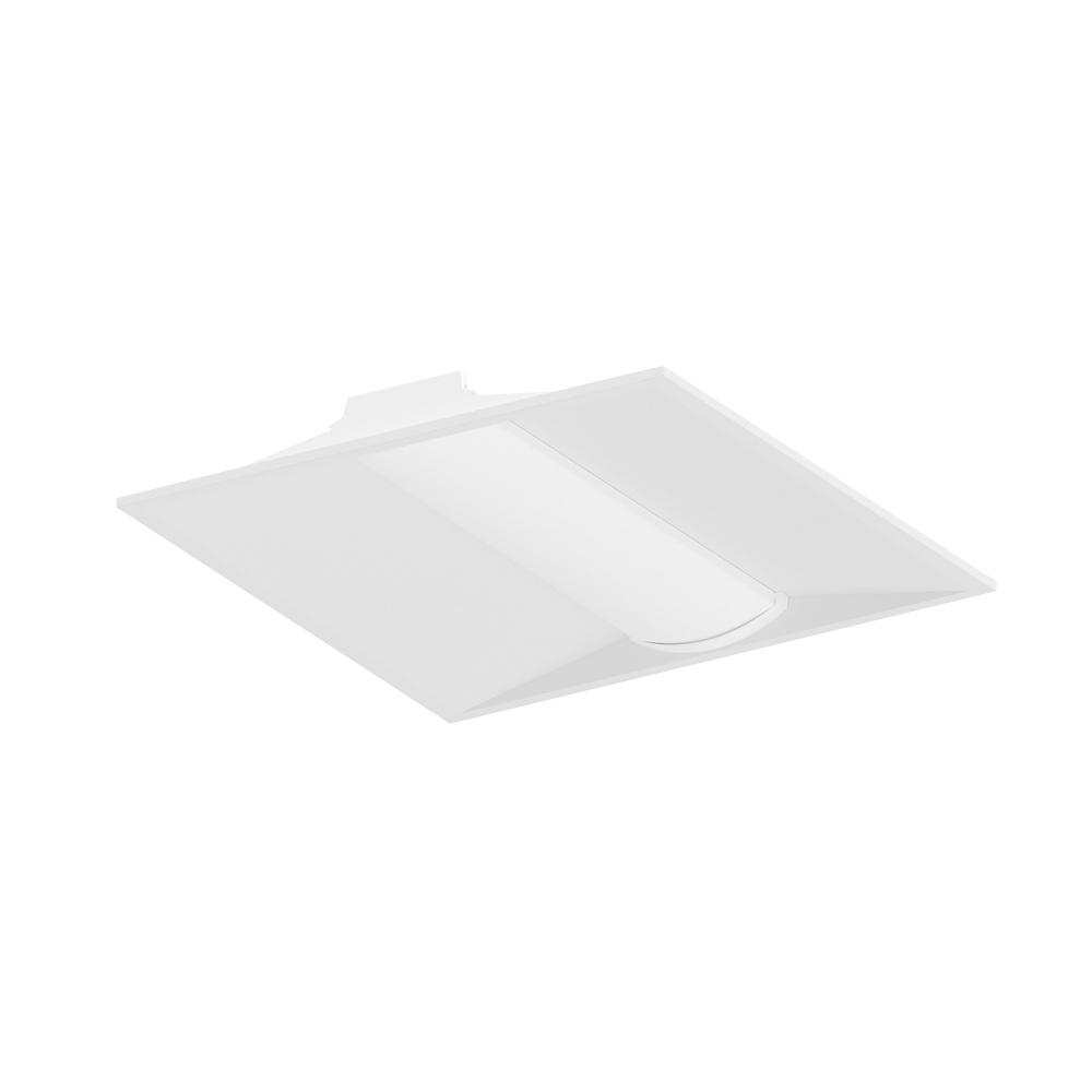 2'x2' LED Troffer with Selectable Wattage & CCT, White Finish (2-Pack)