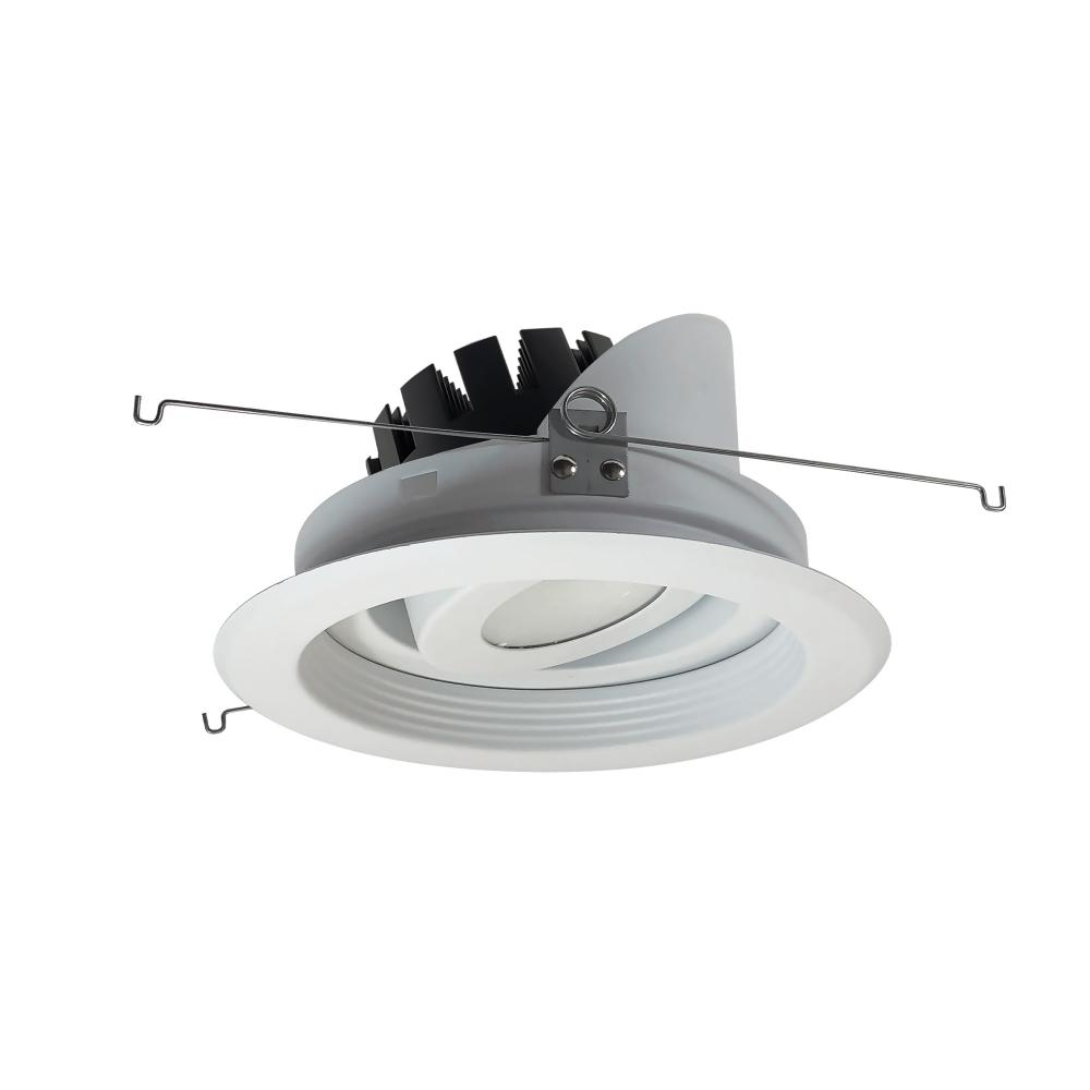 6" Marquise III Adjustable Regressed Gimbal Baffle, 900lm, 4000K, Flood Optic, Matte Powder