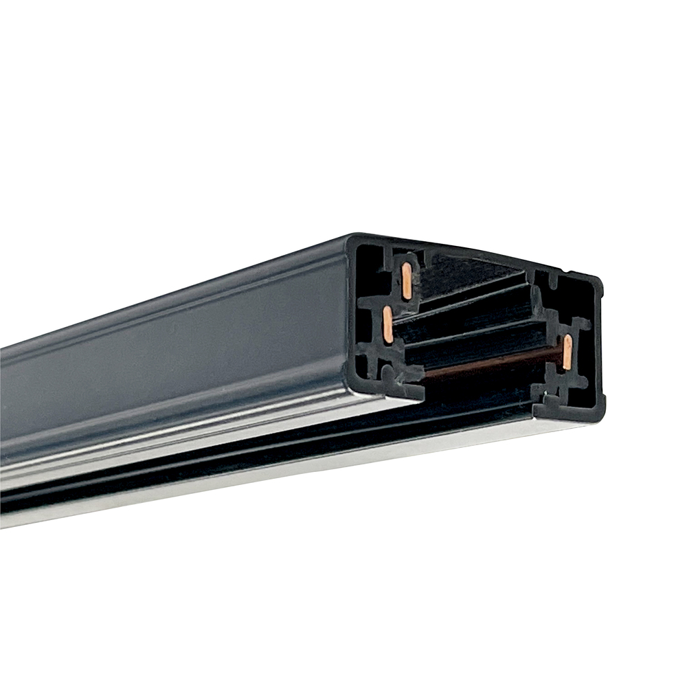 6' Two-Circuit Track, Black Finish