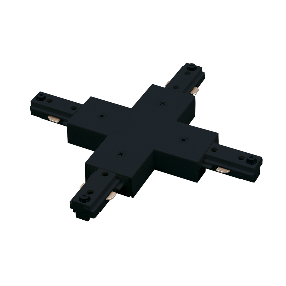 X-Connector for Two-Circuit Track (Right Polarity), Black Finish