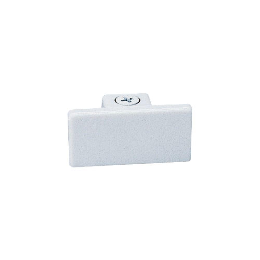 Dead End Cap for Two-Circuit Track (Left Polarity), White Finish