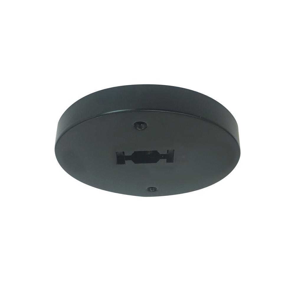 Round Monopoint Canopy for Line Voltage Track Heads, Black Finish