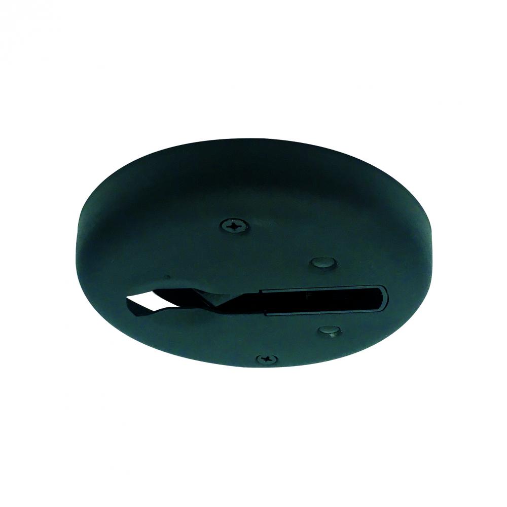 Round Monopoint Canopy for Track Head w/ Double Locking Adapter, Black Finish