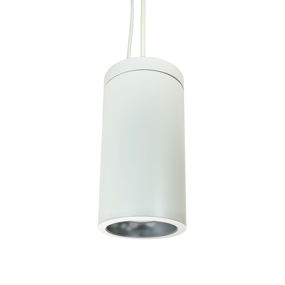 6" Cobalt Pendant Mount Cylinder, White, 1000L, 4000K, Diffused/White Reflector, 120V Triac/ELV