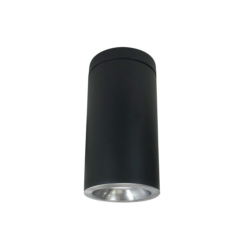 6" Cobalt Surface Mount Cylinder, Black, 1000L, 3500K, Natural Metal Reflector, 120V Triac/ELV
