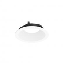 Nora NAPF-3RDNMPW/FL - 3" Apollo Round Flanged Downlight Trim with Frosted Lens, White Finish