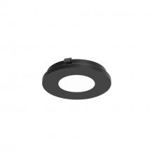 Nora NAPT-3RPHB/FL - 3" Apollo Round Flangeless Pinhole Trim with Frosted Lens, Black Finish