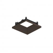 Nora NAPT-3SDNBZ/CL - 3" Apollo Square Flangeless Downlight Trim with Clear Lens, Bronze Finish