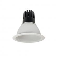 Nora NC3-61L535FMPW - 6" Sapphire III Round Open Reflector, 4500lm, 3500K, Flood Optic, Matte Powder White