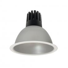 Nora NC3-81L535FHZMPW - 8" Sapphire III Round Open Reflector, 4500lm, 3500K, Flood Optic, Haze Reflector/Matte Powder