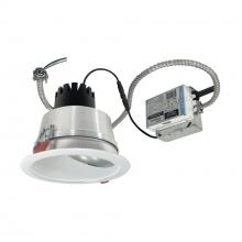 Nora NCR3-66L135FC12MPW - 6" Sapphire III Retrofit, Matte Powder White Wall Wash Reflector/Matte Powder White Flange,