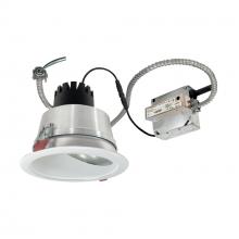 Nora NCR3-66L227FP01MPW - 6" Sapphire III Retrofit, Matte Powder White Wall Wash Reflector/Matte Powder White Flange,