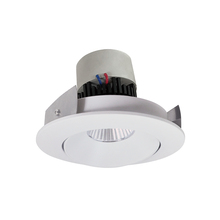 Nora NPR-4RC35XMPW - 4" Pearl 120V LED Round Adjustable Cone Retrofit, 1250lm / 10W, 3500K, Bright White Reflector /