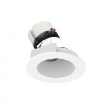 Nora NPR-4RSLA35XMPW - 4" Pearl 120V LED Round Adjustable Slot Retrofit, 1050lm / 10W, 3500K, Bright White Reflector /