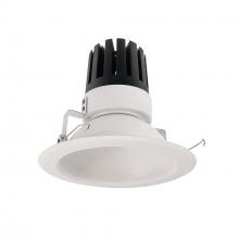 Nora NRM3-61L435FWW - 6" Marquise III Round Open Reflector, 2500lm, 3500K, Flood Optic, White Reflector/White Flange