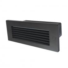 Nora NSW-841/SCBZ - Brick Die-Cast LED Step Light w/ Horizontal Louver Face Plate, Selectable CCT, Bronze Finish