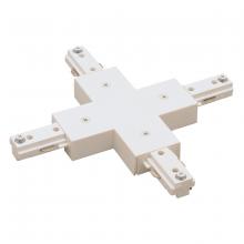 Nora NT-315W - X-Connector, One-Circuit Track, White Finish