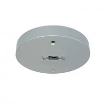 Nora NT-366S - Round Monopoint Canopy for Line Voltage Track Heads, Silver Finish
