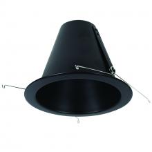 Nora NTM-710BBAL - 6" Airtight Aluminum Cone Reflector, Black