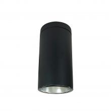 Nora NYLS3-6S1L627SC12DBB - 6" Sapphire III Surface Mount Black Cylinder, Diffused Clear Reflector/Black Flange, 120-277;