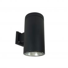 Nora NYLS3-6W1L440FC12DBB - 6" Sapphire III Wall Mount Black Cylinder, Diffused Clear Reflector/Black Flange, 120-277; 0-10V