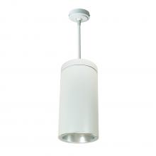 Nora NYLS3-6P1L430NP01DDW - 6" Sapphire III Pendant Mount White Cylinder, Diffused Clear Reflector/Diffused Clear Flange,