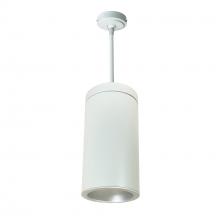 Nora NYLS3-6P1L335FC12HZW - 6" Sapphire III Pendant Mount White Cylinder, Haze Reflector/Haze Flange, 120-277; 0-10V