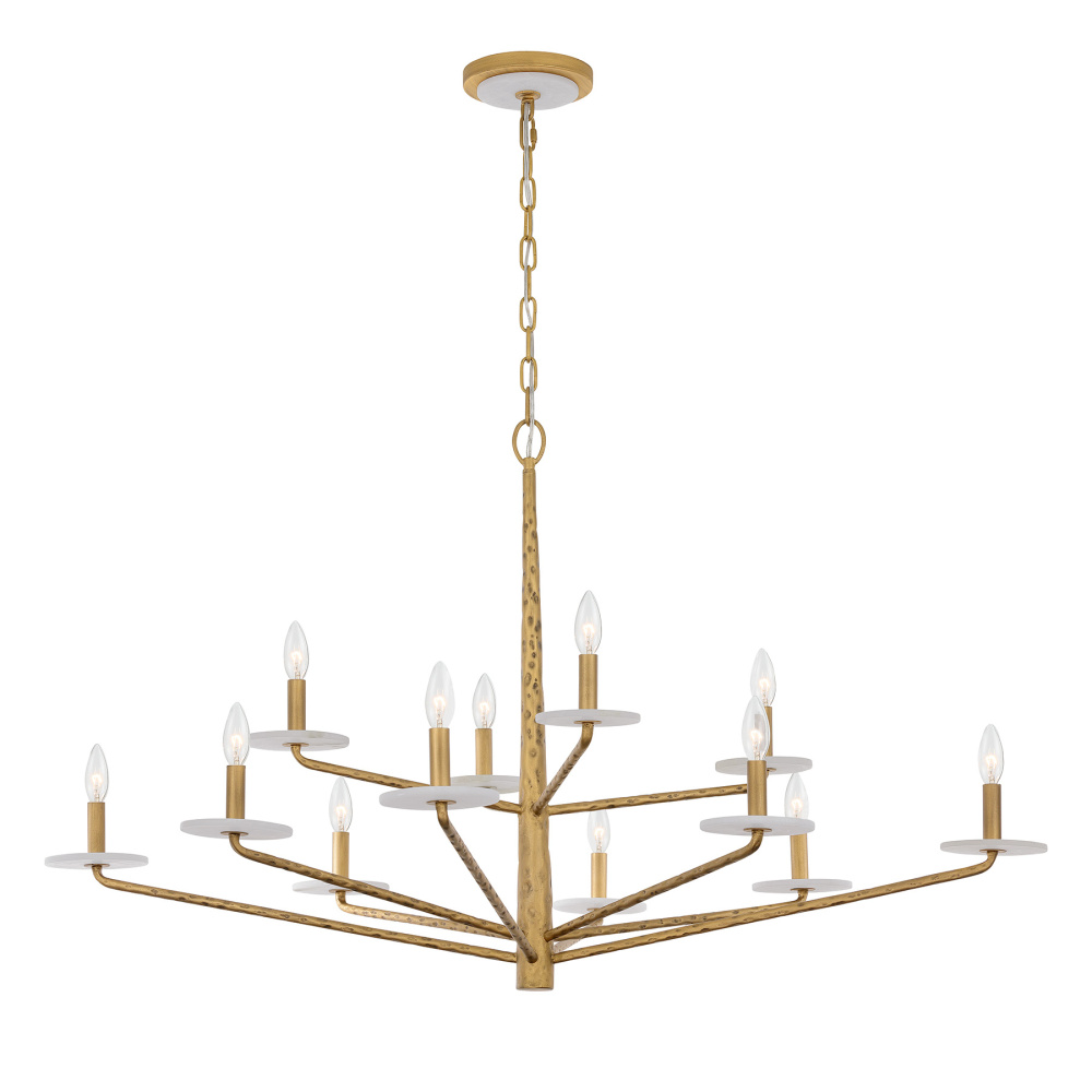 Judi 12-Light Chandelier in Distressed Gold by Breegan Jane