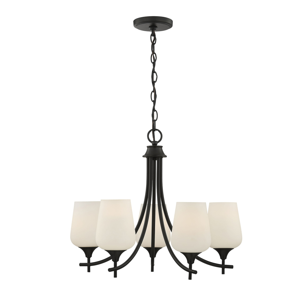 Octave 5-Light Chandelier in Matte Black