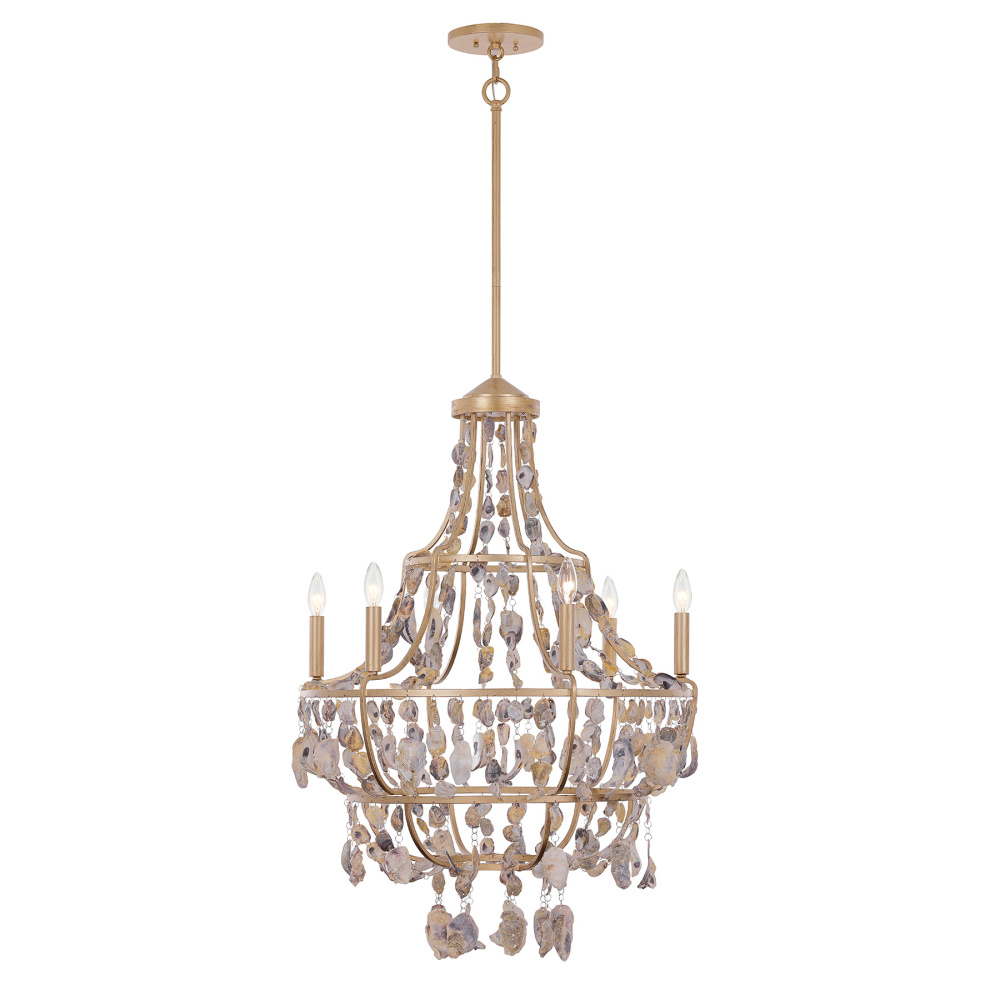 Leanne 6-Light Chandelier in Chandon by Breegan Jane