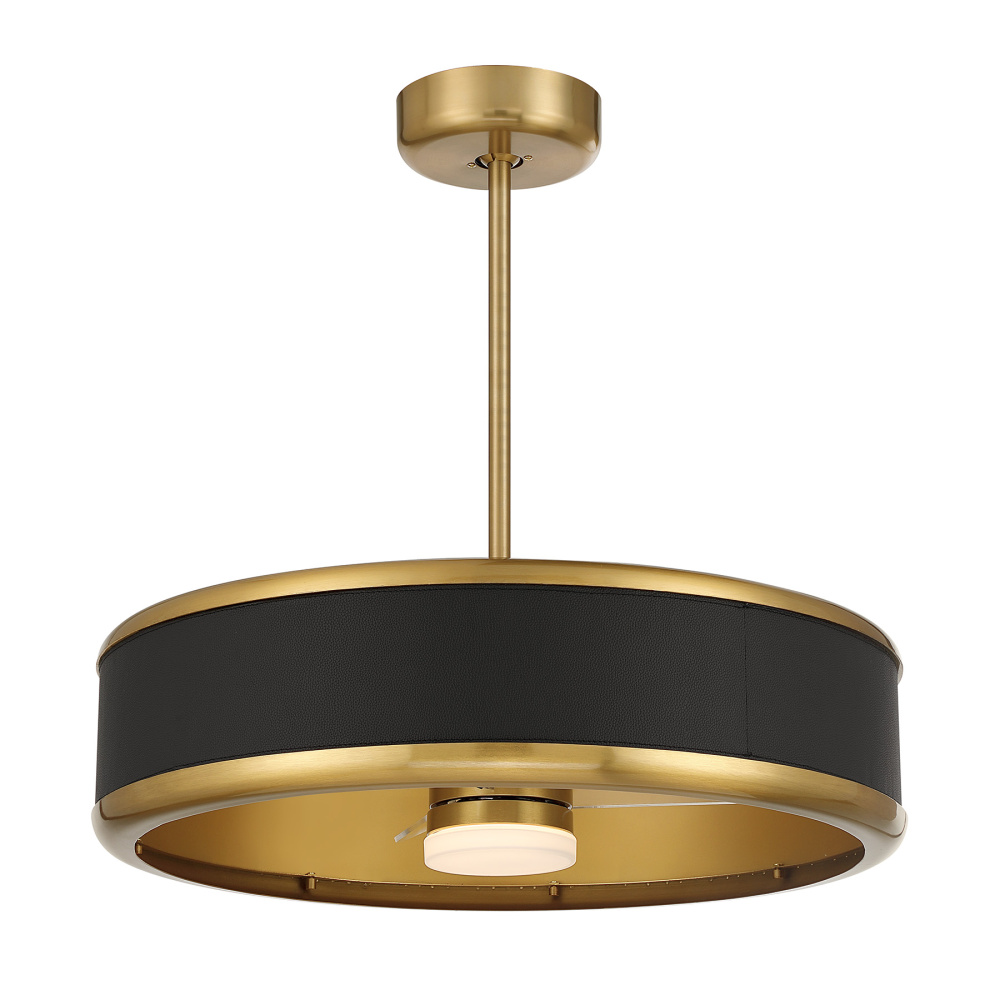 Archer LED Fan D'Lier in Warm Brass