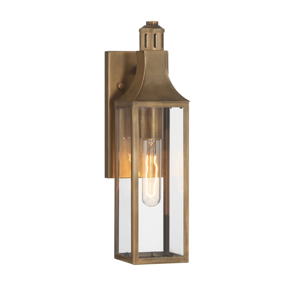 Lancaster 1-Light Outdoor Wall Lantern in Atlas Bronze