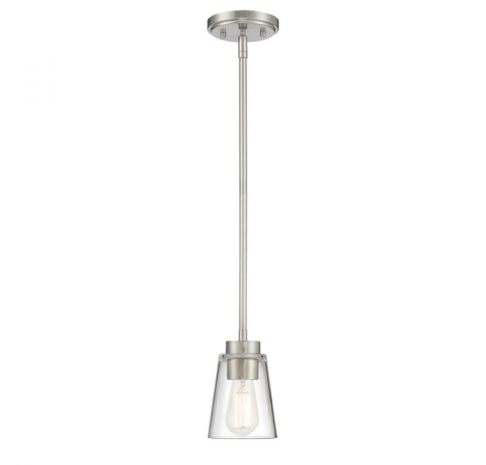 Calhoun 1-Light Mini-Pendant in Satin Nickel