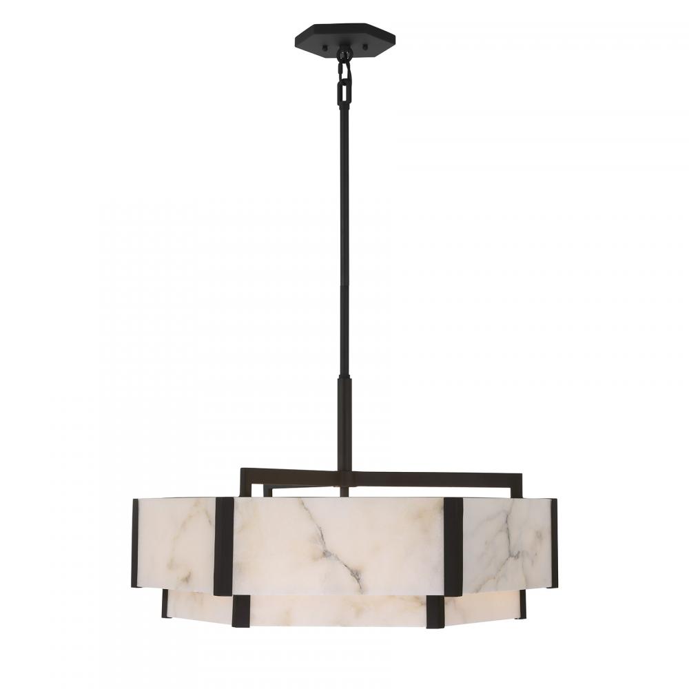 Orleans 6-Light Pendant in Black Cashmere