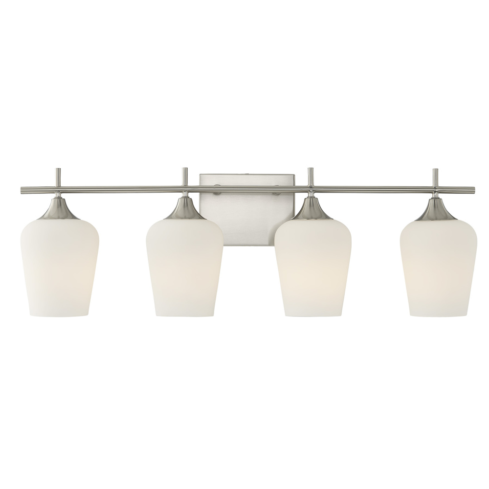 Octave 4-Light Bathroom Vanity Light in Satin Nickel
