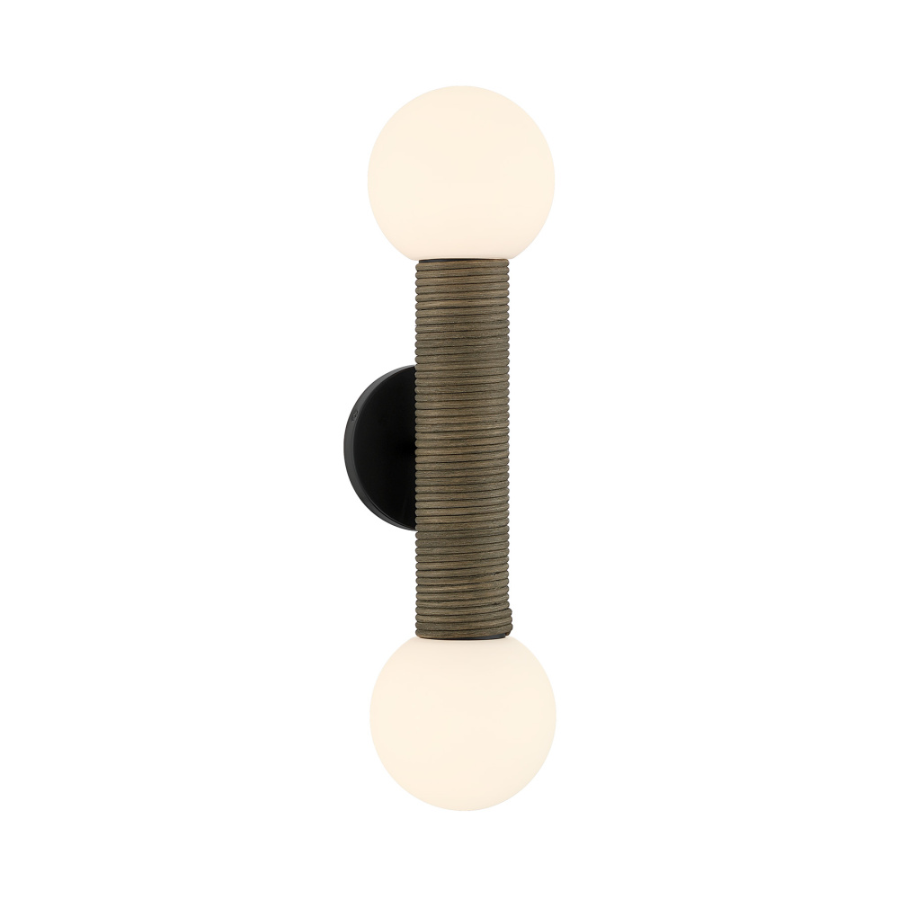 Jarrell 2-Light Wall Sconce in Matte Black