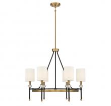 Savoy House 1-1893-6-143 - Tivoli 6-Light Chandelier in Matte Black with Warm Brass Accents