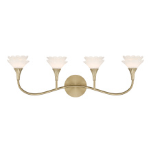 Savoy House 8-5081-4-127 - Florena 4-Light Bathroom Vanity Light in Noble Brass by Breegan Jane