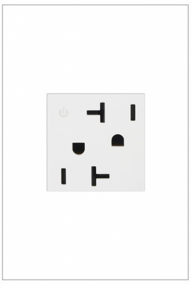 adorne 20A Tamper-Resistant Dual-Controlled Outlet, White