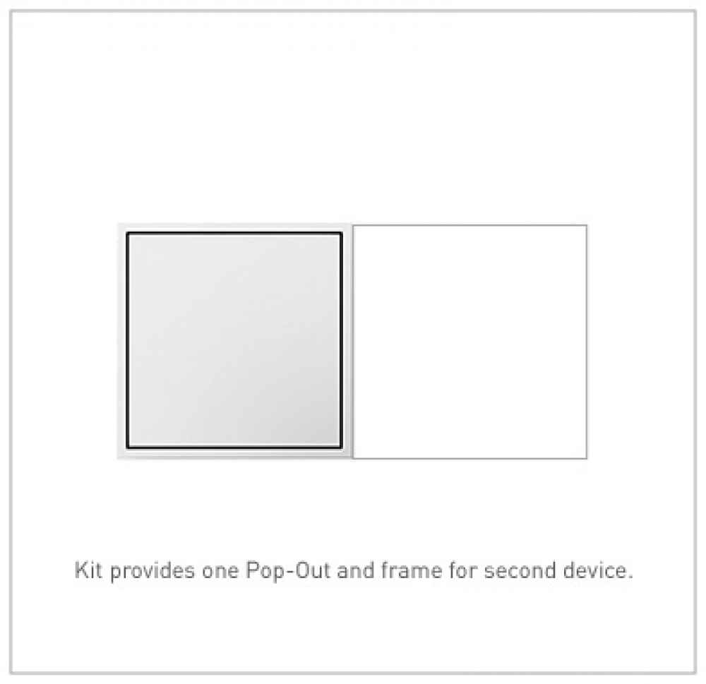 adorne 15A Two-Gang Pop-Out Outlet, White