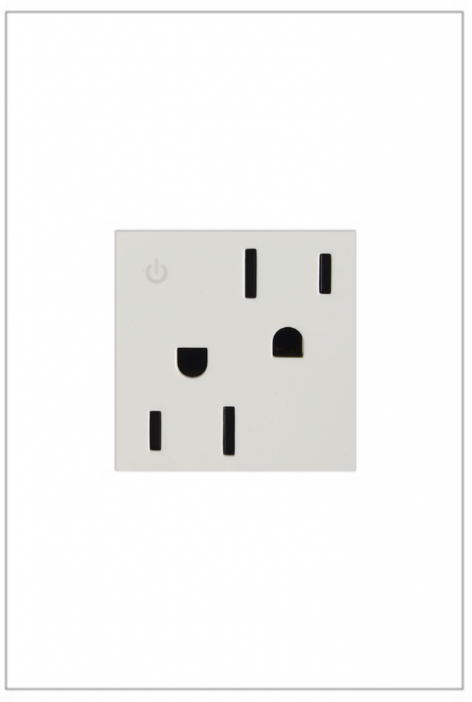 adorne 15A Tamper-Resistant Dual-Controlled Outlet, White
