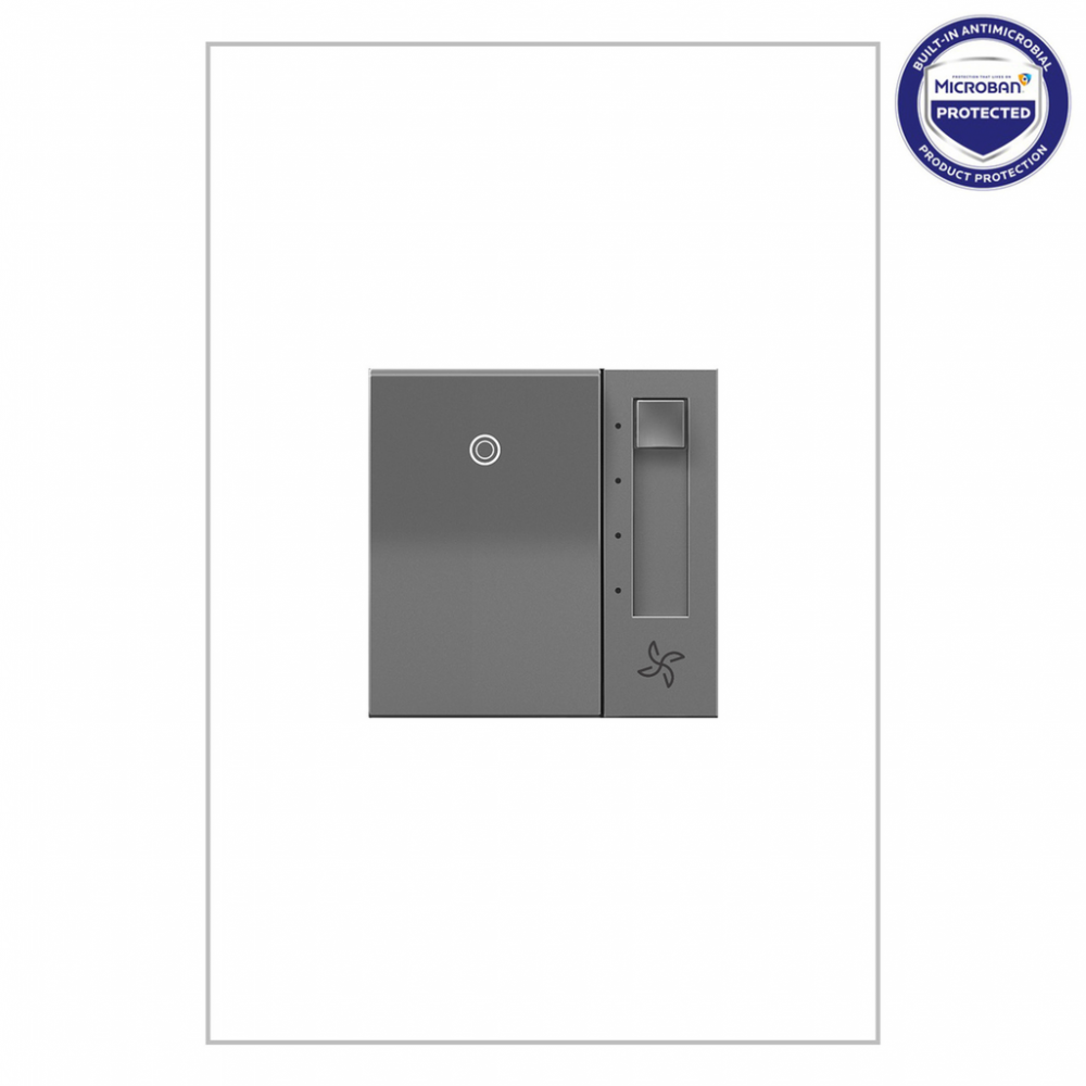 adorne Paddle Fan Speed Control Switch, Magnesium, with Microban