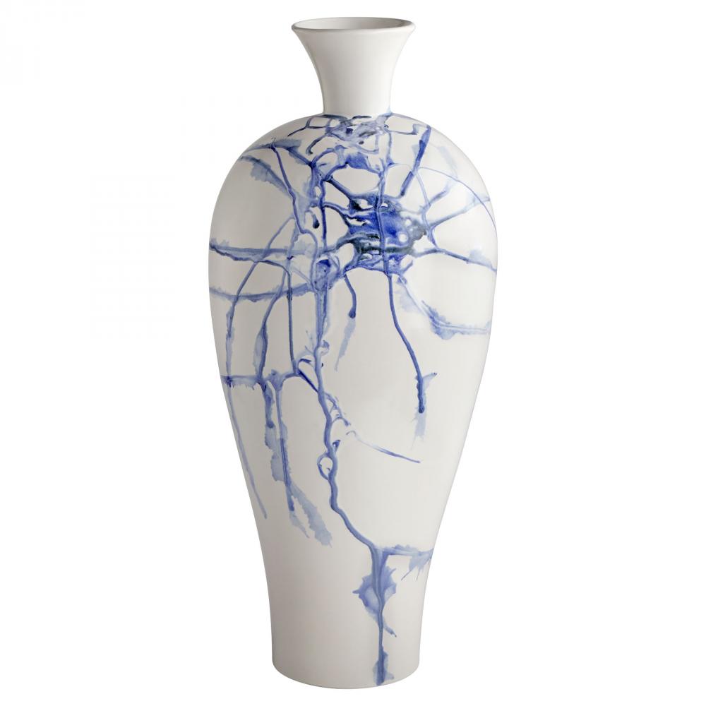 Neos Vase | White | Blue | Black | Large
